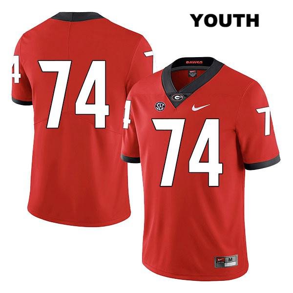 Georgia Bulldogs Youth Ben Cleveland #74 NCAA No Name Legend Authentic Red Nike Stitched College Football Jersey LHZ0756OX